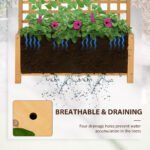 Wood Planter with Trellis for Vine Climbing, Raised Garden Bed, Privacy Screen for Backyard, Patio, Yellow - Image 5