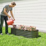 4.9' x 2' x 1' Galvanized Raised Garden Bed Kit, Metal Planter Box with Safety Edging, Dark Gray - Image 3