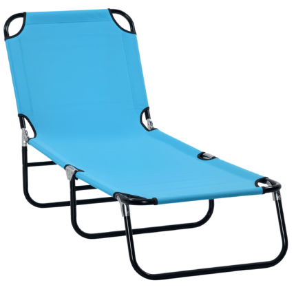 Folding Chaise Lounge Pool Chairs with Outdoor Sun Tanning Chairs
