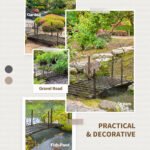 6' Metal Arch Backyard Garden Bridge, Safety Siderails, Arc Footbridge for Backyard Creek, Stream, Pond, Bronze - Image 6
