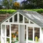 Kids Wooden Playhouse, Outdoor Garden Games Cottage with Flowers Pot Holder, Working Door, Windows, White - Image 8