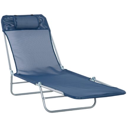 Folding Chaise Lounge Chair with Pool Sun Tanning Chair