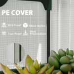 Mini Greenhouse with Screen Roof, 4 Tier Portable Small Greenhouse with High Strength PE Cover, White - Image 5