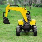 Kids Ride On Excavator, Pedal Digger, Construction Truck with Horn for Kids and Toddlers 3+, Yellow - Image 7