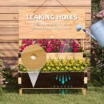 2 Tier Trellis Planter, Wooden Raised Garden Bed, Natural - Image 6