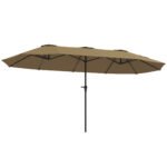 13 ft. Extra Large Patio Umbrella with Easy Crank Handle, Vents for Outdoor, Patio, UPF30+, Navy Blue
