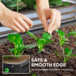 Galvanized Raised Garden Bed, 4' x 4' x 1' Metal Planter Box, for Growing Vegetables, Flowers, Herbs, Succulents, Gray - Image 5