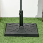 42lbs Resin Patio Umbrella Base, 20" Square Outdoor Umbrella Stand Holder for Parasol Poles 1.26", 1.5", and 1.9" Dia - Image 7