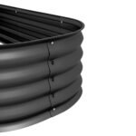 6.4' x 2' x 1' Galvanized Raised Garden Bed Kit, Metal Planter Box with Safety Edging, Dark Gray - Image 8