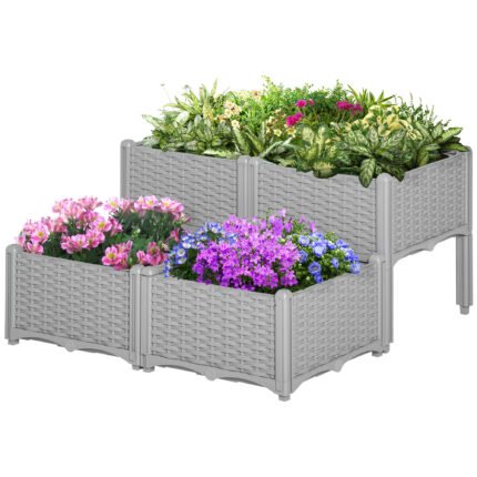 4-Piece Raised Garden Bed with Legs
