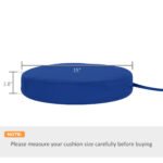 Patio Chair Cushions Set of 4 Round Seat Cushions for Dining Bistro Chairs Machine Washable, 15" x 15" x 3", Navy Blue - Image 3