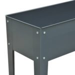 Metal Raised Garden Bed, Elevated Planter Box with Legs and Drain Holes, 39" x 12" x 32", Dark Gray - Image 8