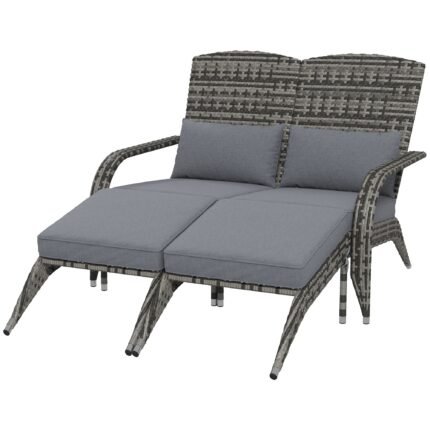 Wicker Adirondack Chair with 2
