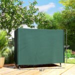 Outdoor Patio Hammock Porch Swing Cover with UV, Water, & Dust Fighting Material, 81" x 49" x 65", Dark Green - Image 3