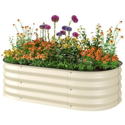 3.4' x 2' x 1' Galvanized Raised Garden Bed Kit