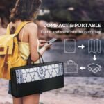 Reversible Outdoor Rug Carpet with LED Lights, 10' x 8' PP Straw Rug with Carry Bag and Ground Stakes - Image 7