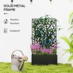 Metal Garden Bed with Trellis for Climbing Plants, Freestanding or Wall Mounted Flower Bed for Garden, Patio, Balcony - Image 6