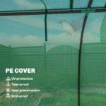 Mini Greenhouse, Portable Greenhouse with 4 Roll-Up Doors, PE Cover, 177.2" x 39.4" x 31.5", Green - Image 5