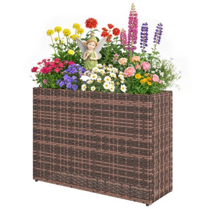 Tall Rectangular Planter with Removable Liner
