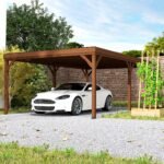 12' x 20' Outdoor Wooden Pergola, Grape Vine Gazebo with Concrete Anchors for Garden, Patio, Backyard, Deck - Image 8