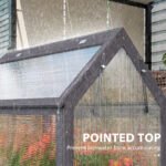 Raised Garden Flower Bed Kit with Greenhouse, Wooden Cold Frame Planter, 35.5" x 22.5" x 38.25", Gray - Image 8
