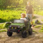 12V Battery Powered Ride on Car, Ride on Truck w/ Remote, 4 Suspension Wheels, Music Horn Lights - Image 2