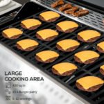 4 Burner Propane Gas Grill with Side Burner, 40,000 BTU Outdoor Barbeque with Shelves, Thermometer, Bottle Opener, Black - Image 4
