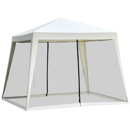 Pop-Up Canopy Tent, 10' x 10', Sidewalls and Mesh Netting