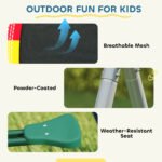 5-in-1 Kids Swing Set with Slide, Swings and Glider for Backyard, 770lbs Capacity, for Ages 3-8, Mixed Color - Image 7