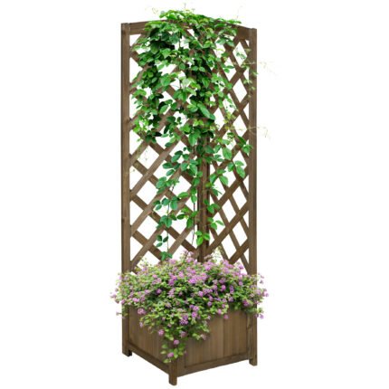 Wooden Raised Garden Bed with Planter