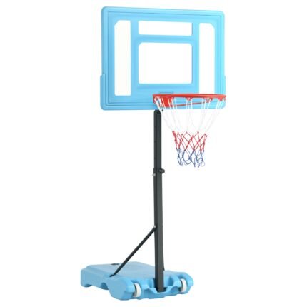 Poolside Basketball Hoop Stand, 36.5"-48.5" Height Adjustable Portable Hoop System w/ Clear Backboard &