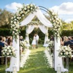 8 ft Steel Garden Arch, Garden Arbor Trellis with Large Base for Climbing Plants, Wedding Arch Stand, Black - Image 8