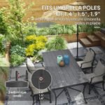 Patio Umbrella Base Holder, Heavy Duty Outdoor Umbrella Stand Base, Filled Up to 66lbs with Stand or 55lbs with Water for Garden, Poolside - Image 4