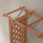 Raised Garden Bed with Trellises and Roof for Climbing Plant Vine, Hanging Flowers, 70.75" Tall Outdoor Wood Planter Box with Drainage & Filter - Image 7