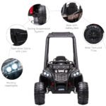 12V Dual Motor Kids Electric Ride-on UTV Toy with MP3/USB Music Connection, Suspension & Remote Control - Camo - Image 7