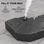 2-Piece Cantilever Umbrella Base Weight Set, 231 lb Water or Sand Fillable Outdoor Offset Umbrella Weights - Image 5