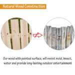 2-Seat Wooden Swing Bench, Ergonomic Design, 'A' Frame Construction, Stable and Non-Slip, Solid Wood Frame Log Garden Swing, for Outdoor and Indoor, Natural Wood - Image 6