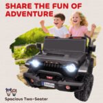 Ride on Truck Car with 2-Seater, 24V Electric Car with 4 Motors, Remote Control, Spring Suspension for 3-8 Years - Image 5