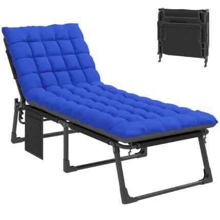 Folding Chaise Lounge Chair Outdoor Tanning Chair