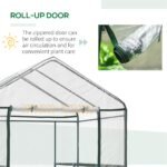 5' x 5' x 6' Mini Walk-in Greenhouse Kit, Portable Green House with 3 Tier Shelves, Roll-Up Door, and Weatherized Plastic Cover for Backyard Garden, Clear - Image 6