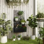 Metal Garden Bed with Trellis for Climbing Plants, Freestanding or Wall Mounted Flower Bed for Garden, Patio, Balcony - Image 2
