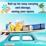 Roll-Up Pool Float Pad for Lakes, Oceans& Pools, Water Mat for Playing, Relaxing & Recreation - Blue - Image 4