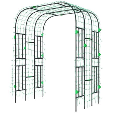 Garden Arch Trellis with 8 FT Tall Metal Plant Trellis Support