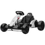 24V Electric Go Kart with Dual 150W Motors, Adjustable Seat & 11.2MPH High Speed, Slow Start, 5-Point Harness