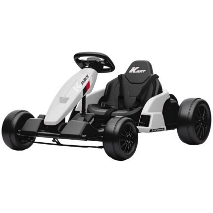 Kids 24V Ride-On Go Kart with LED Lights and Music Player