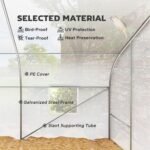Walk In Tunnel Greenhouse, Portable Outdoor Plant House with Roll Up Doors - Image 4