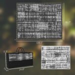 Reversible Outdoor Rug Carpet with LED Lights, Carry Bag & Ground Stakes for Backyard, Deck, Picnic, Beach, 10' x 8' - Image 3