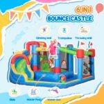 6-in-1 Inflatable Water Slide with Splash Pool, Slide, Climbing Wall, Water Cannon, Inflatable Bounce House for Kids with 2 Min. Inflation and Air Blower - Image 4