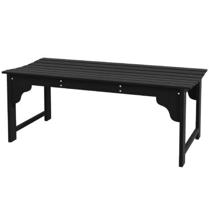 Slatted Wooden Garden Bench with Curved Seat Front Porch Bench