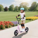 Kick Scooter for Kids 5-12 Years Old with Adjustable Height Handlebar, Non-slip Footplate, Big Wheels, Rear Brake - Image 2